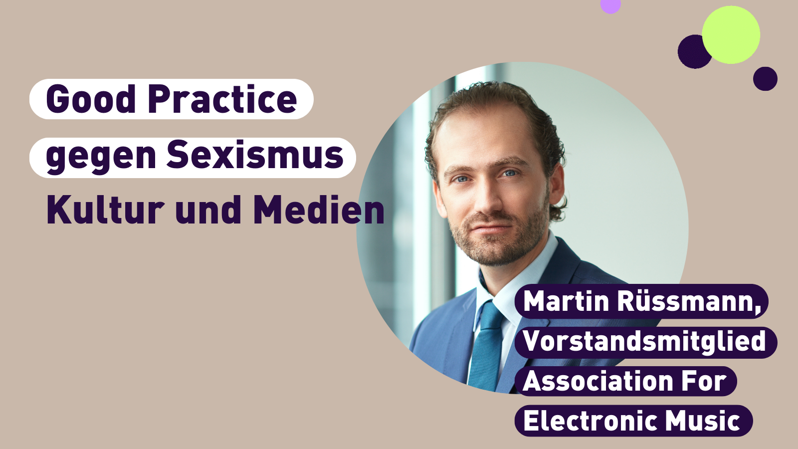 Good Practice gegen Sexismus / AFEM-Vorstandsmitglied Martin Rüssmann
